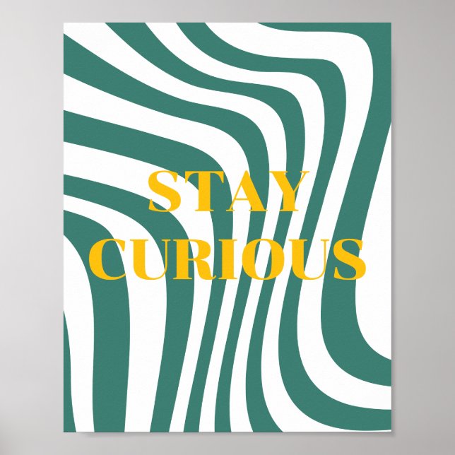 Conception rétro, Affiche Restez Curieux (Devant)