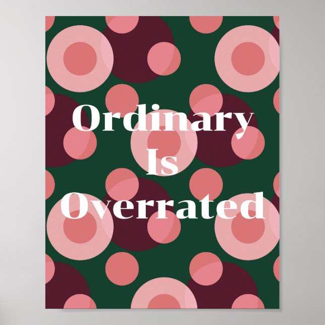 Conception rétro, l'ordinaire est surfait Affiche (Devant)