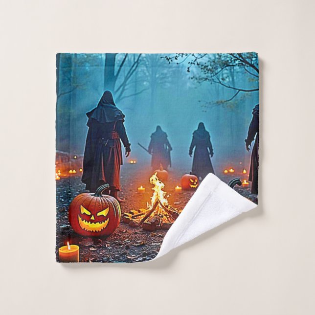 Conception rituelle d'Halloween éffrayant (Gant de toilette)