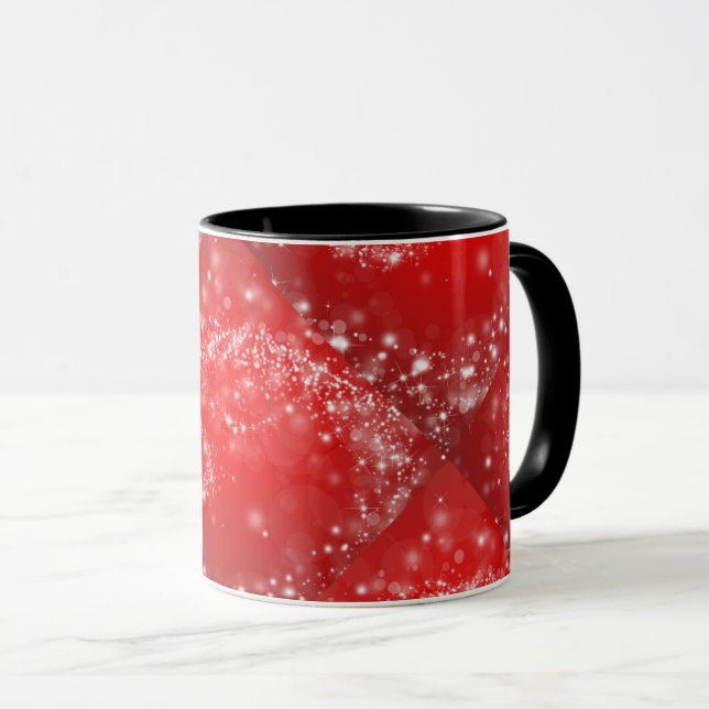 Conception Rouge sur Mug Blanc Classique (Devant droit)