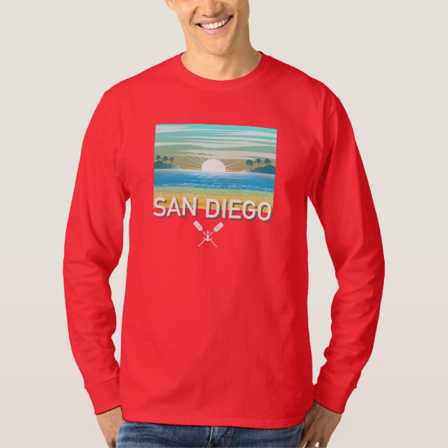 Conception San Diego - T-shirt simple à manches lo (Devant)