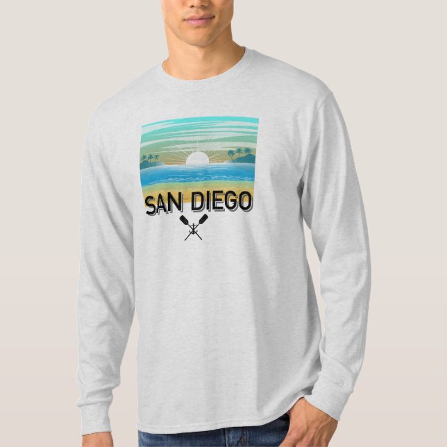 Conception San Diego - T-shirt simple à manches lo (Devant)
