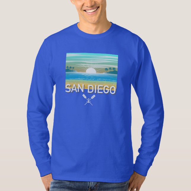 Conception San Diego - T-shirt simple à manches lo (Devant)