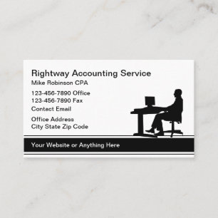 Conception simple de carte de visite pour comptabl