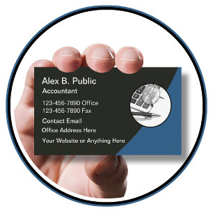 Conception simple de carte de visite pour comptabl