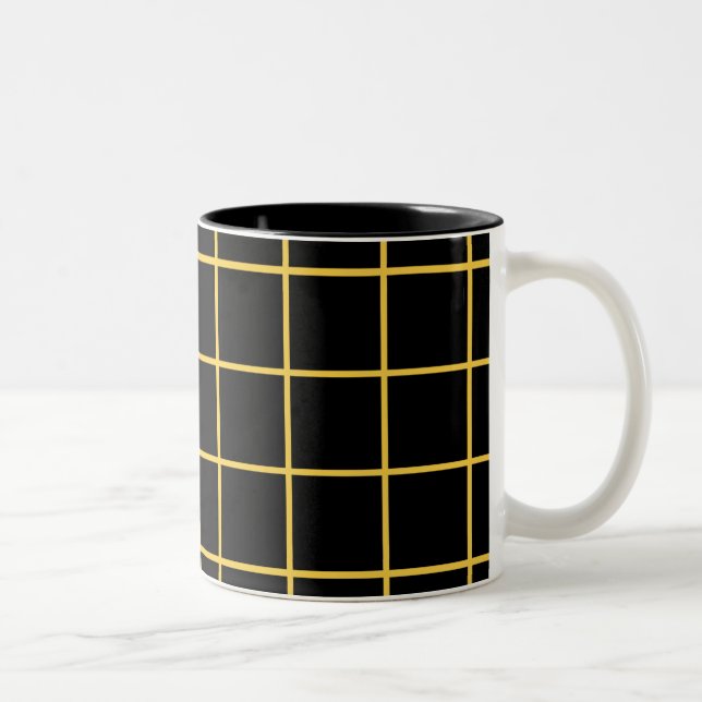 Conception simple Plaid Carré Motif B Mug (Droit)