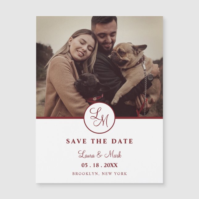 Conception simple Touches rustiques Mariage photo (Devant)
