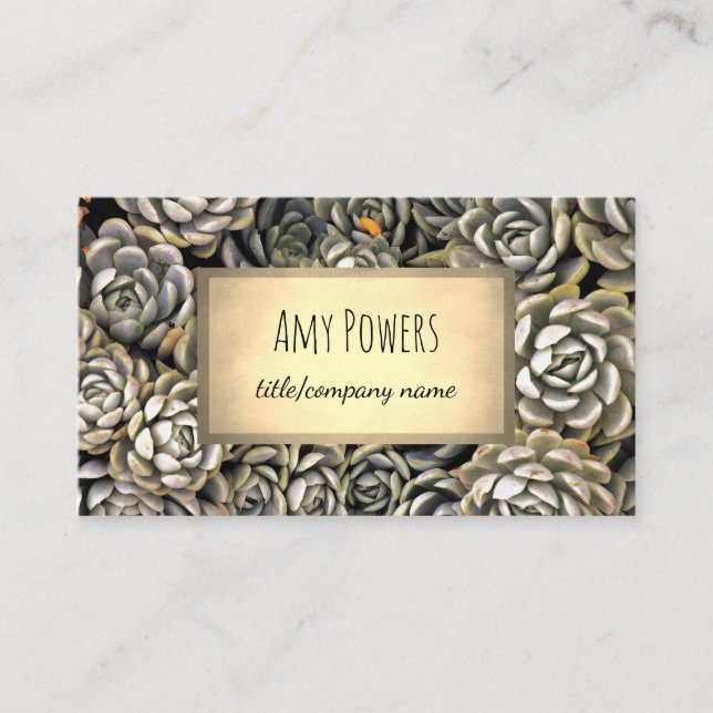 conception succulente carte de visite personnalisé (Devant)