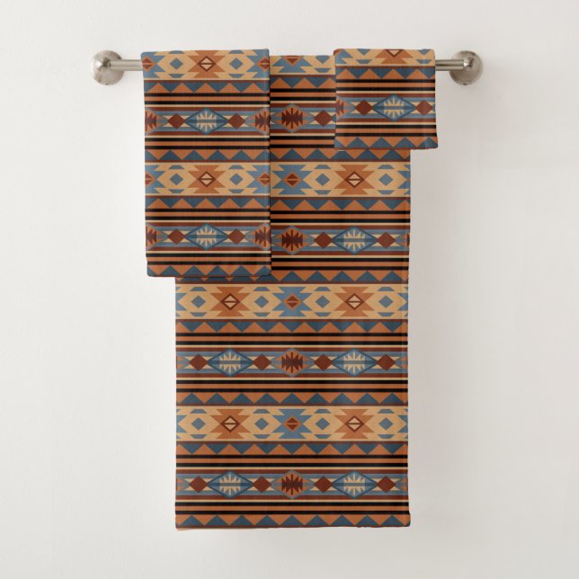 Conception sud-ouest Adobe Grey Brown Tribal Motif (En situation)