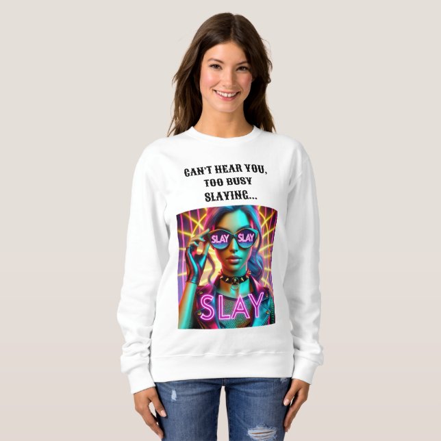 Conception Sweatshirt Trop Occupée. (Devant entier)