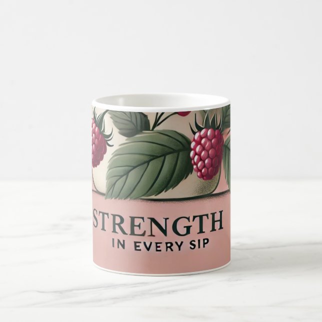 Conception thé framboise feuille AI art Mug (Centre)