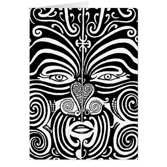 Conception tribale maorie antique de tatouage de (Devant)