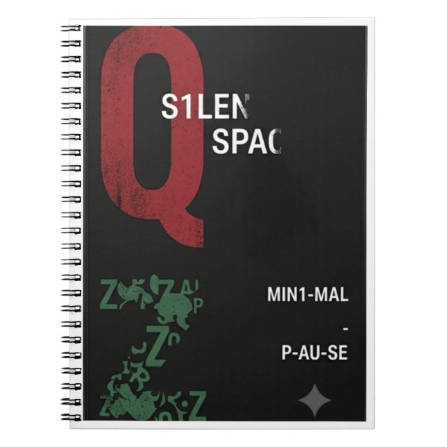 Conception typographique de cahier | Planificateur (Devant)
