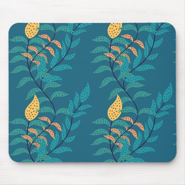 Conception unique de tapis de souris bleuâtre (Devant)