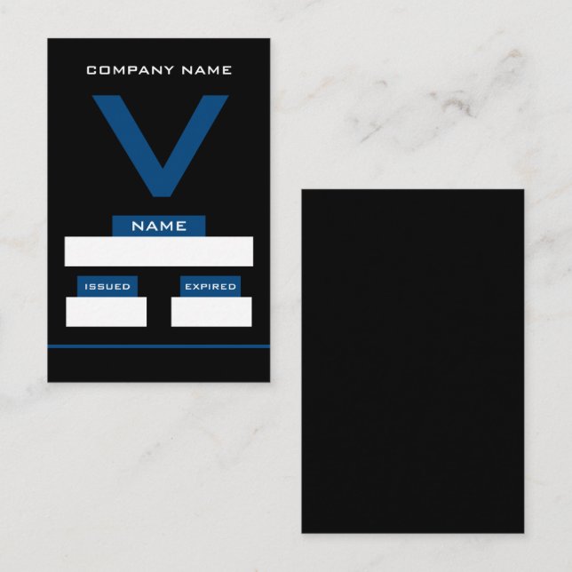 Conception V, Cartes de visite (Devant / Derrière)