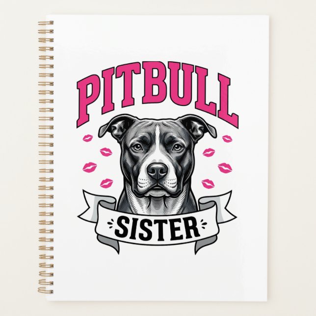 Conception vectorielle de sœur Pitbull amateur de  (Devant)