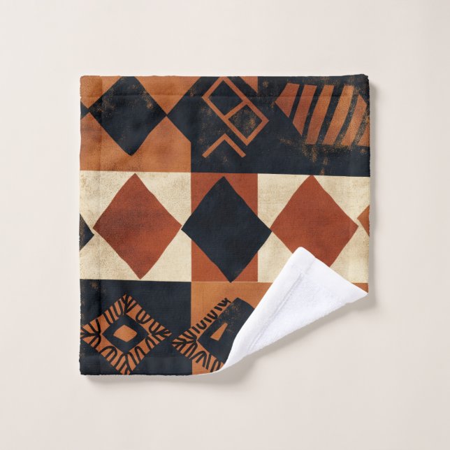 Conception verticale avec éléments africains (Gant de toilette)