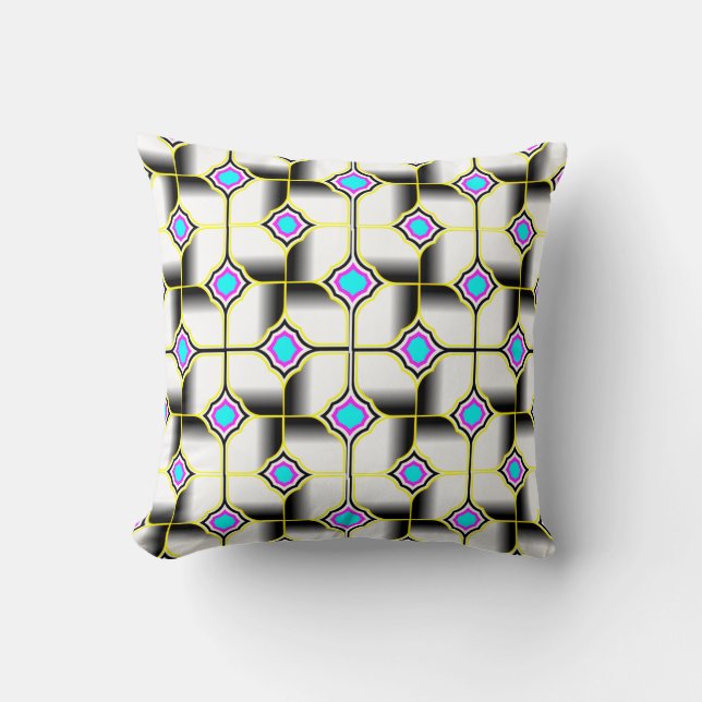 Conception vibrante de coussin jeté numérique abst (Recto)