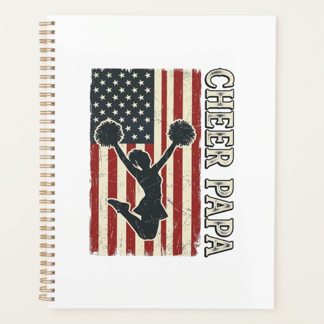 Conception vintage de drapeau USA Cheer Papa_1 (Devant)