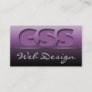 Conception Web CSS en violet Cartes de visite él