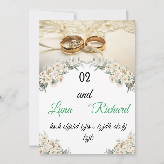 conceptions de cartes de mariage (Devant)