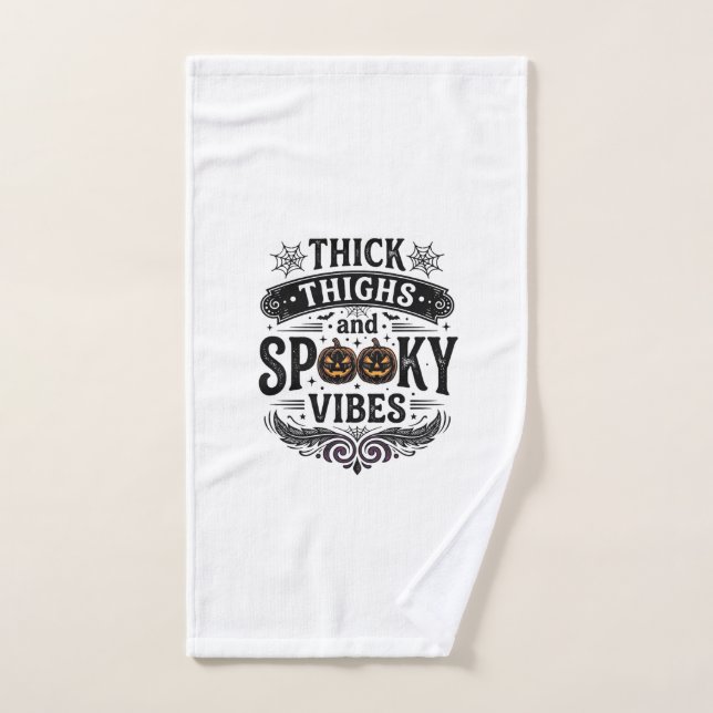 Conceptions de chemise Halloween Thick Thighs Spoo (Serviette à main)