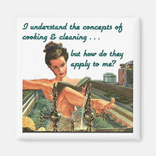 Concepts de cuisine et de nettoyage Magnet