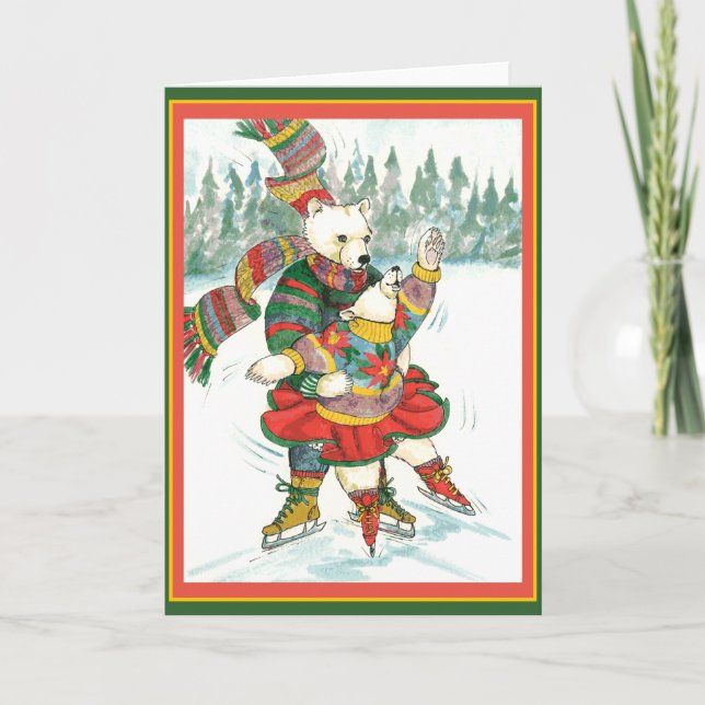 Concerne la carte de voeux de patins (Devant)