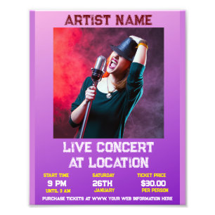 Concert 8 x 10 Photo agrandissement