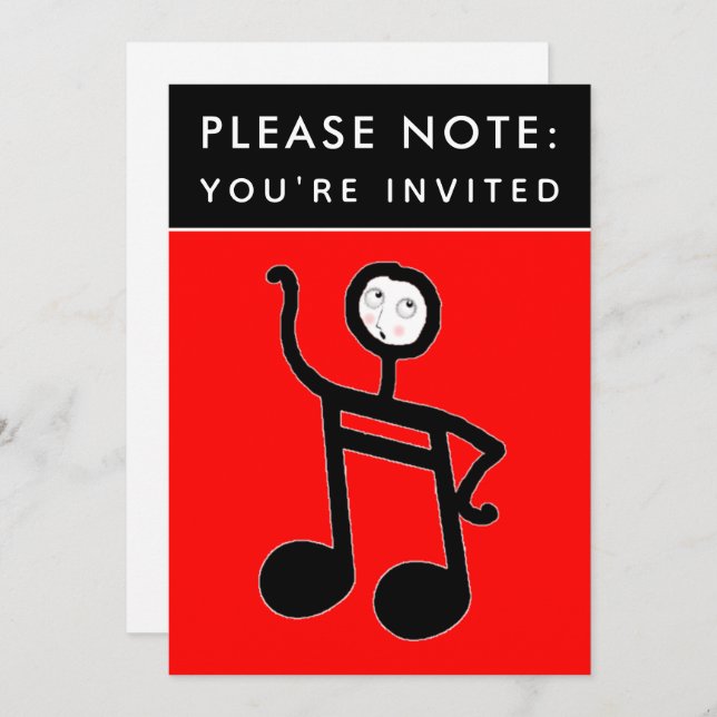 Concert de musique Piano Considérant Invitation (Devant / Derrière)