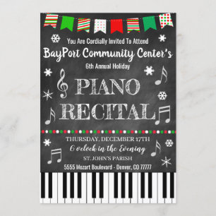 Concert de Noël Piano Considérant Invitation