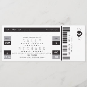 Concert Invitation à la réception en noir blanc