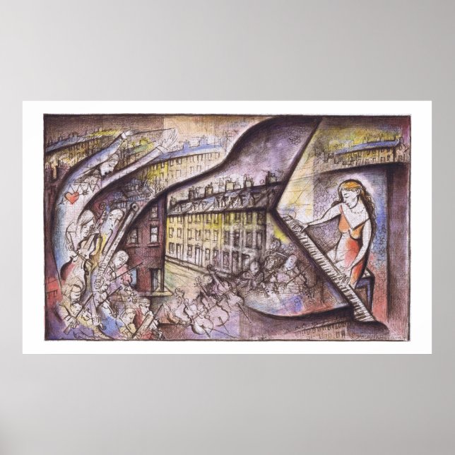 Concerto pour piano à Grantham Flat Minor - Poster (Devant)