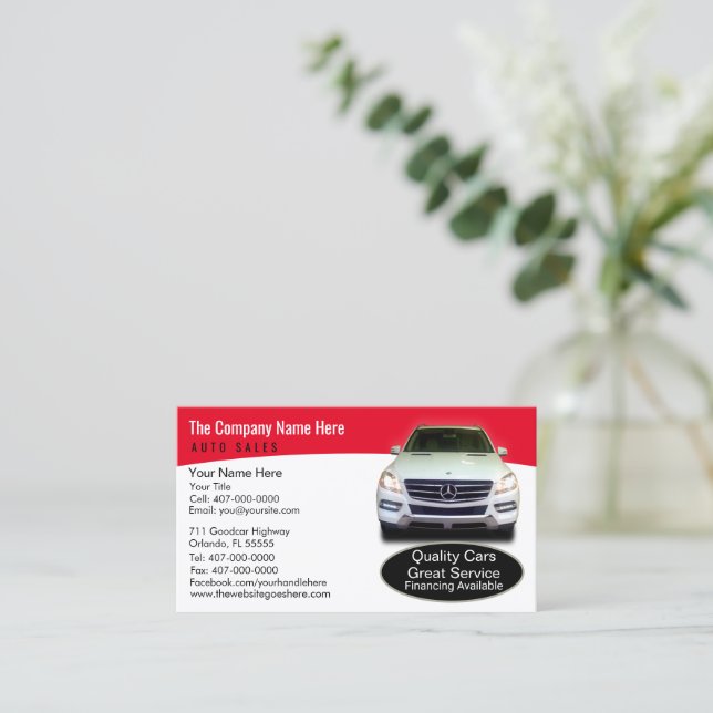 Concessionnaire automobile - Carte de visite assoc (Debout devant)