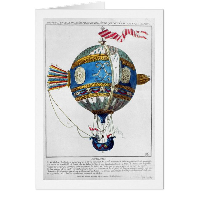 Concevez pour une montgolfière avec un diamètre de (Devant)