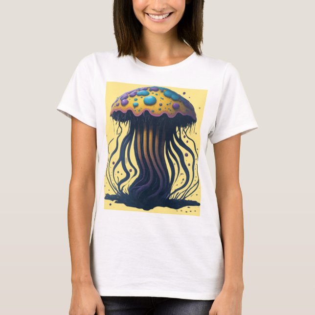 Concevez un t-shirt éthérée capturant la grâce et (Devant)