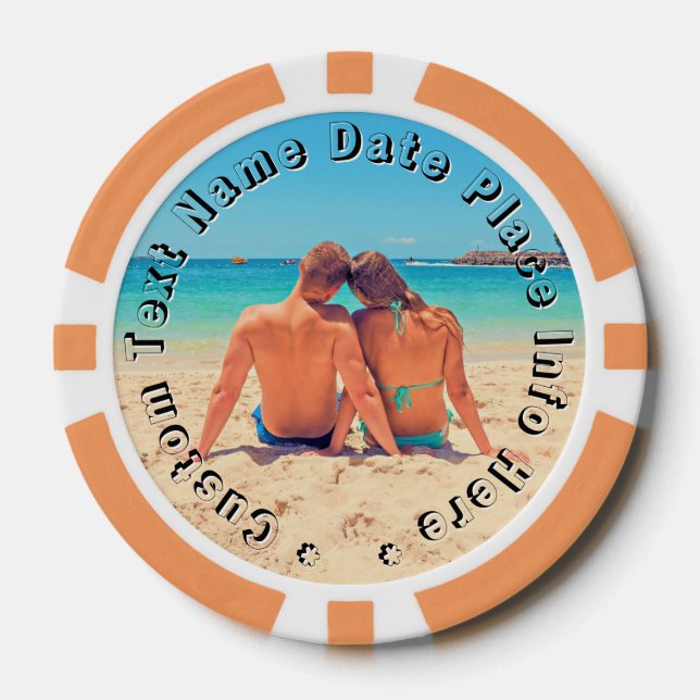 Concevez vos jetons de poker avec photo et texte e (Recto)