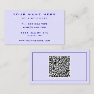Concevez vos propres cartes de visite avec code QR