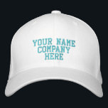 Concevez vos propres Casquettes de baseball de tex<br><div class="desc">Concevez vos propres Casquettes brodés personnalisés avec vos couleurs, votre texte et vos polices Casquettes de baseball personnel professionnel ou moderne - Ajouter votre texte - Nom - Entreprise / Numéro / Lettre / Slogan - Tagline / ou site Web, Téléphone, E-mail, Poignée de médias sociaux, Adresse, Logo - Photo...</div>