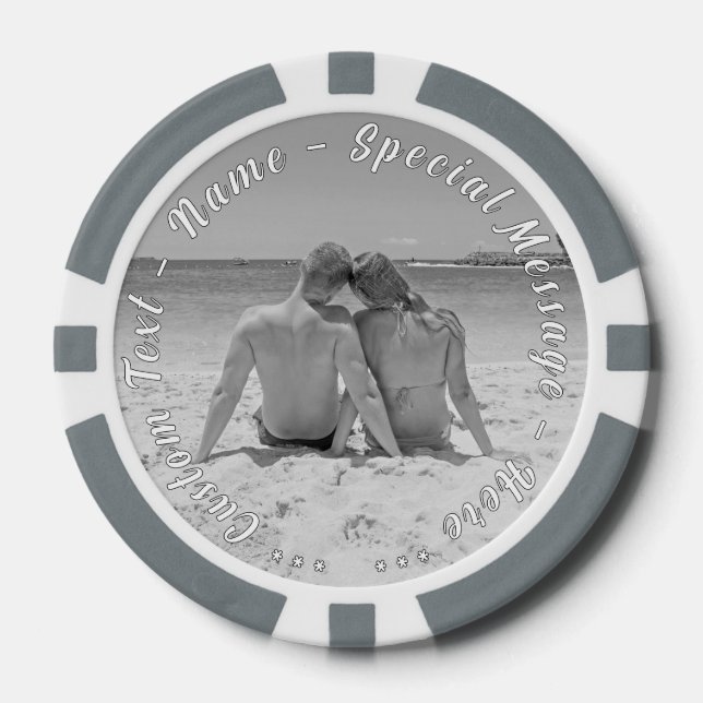 Concevez vos propres jetons de poker photo avec te (Recto)
