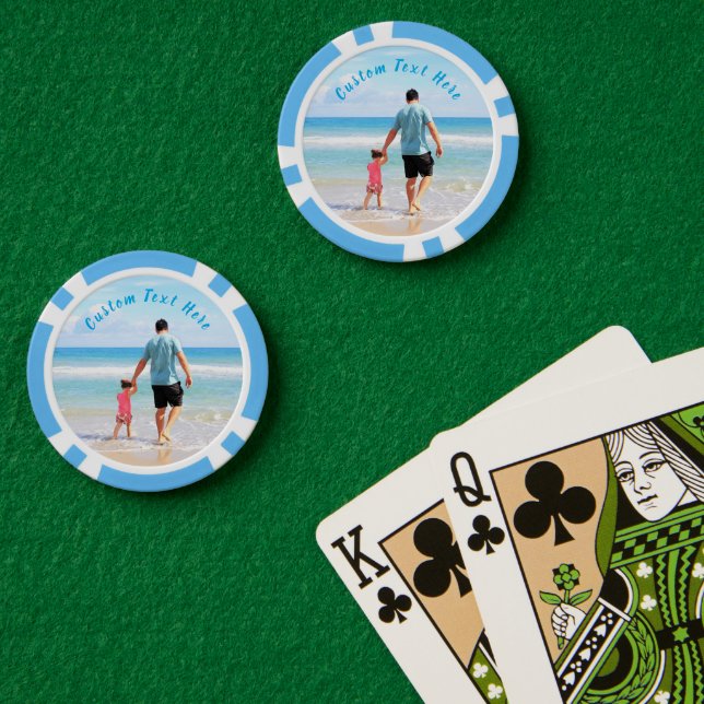 Concevez Vos Propres Jetons de Poker Photo Cadeau  (Table de poker (double))