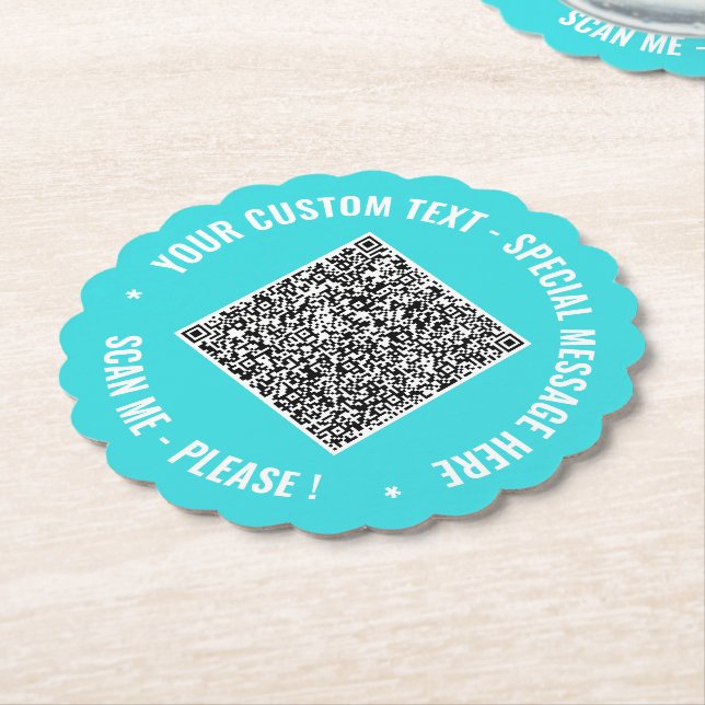 Concevez Vos Propres Sous-Verre Papier Code QR Tex (Incliné)