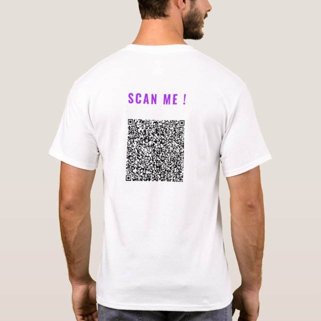 Concevez votre exemple de t-shirt avec un code QR  (Dos)