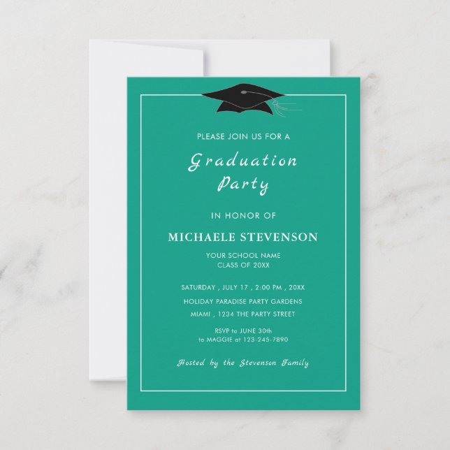 Concevez Votre Invitation de Remise de Diplôme Per (Devant)