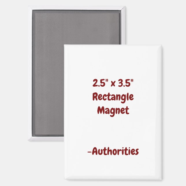 Concevez votre propre aimant rectangulaire 2,5" x  (Recto/Verso)