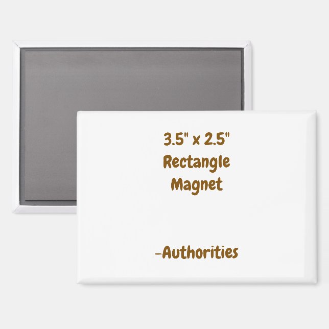 Concevez votre propre aimant rectangulaire 3,5" x  (Recto/Verso)