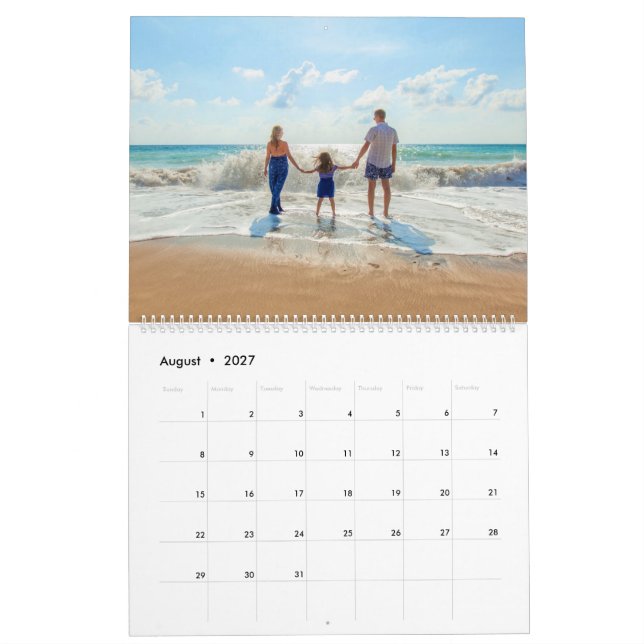 Concevez votre propre calendrier photo Cadeau Text (Aug 2027)