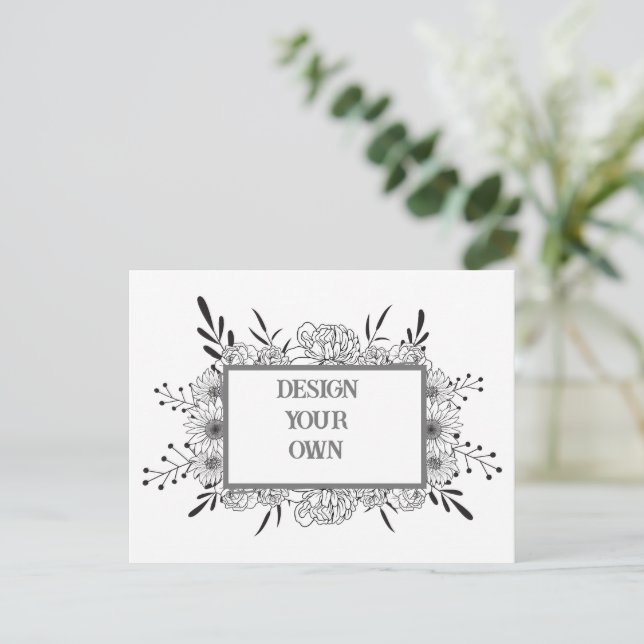 Concevez votre propre carte de Faire-part Florale (Debout devant)