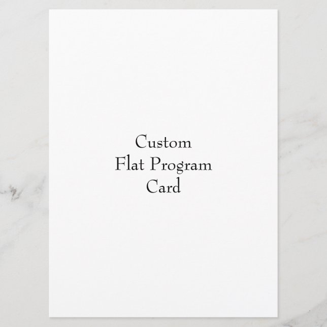 Concevez votre propre carte de programme à plat (Devant)