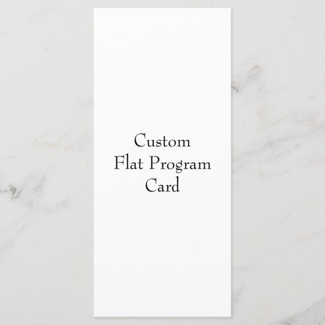 Concevez votre propre carte de programme à plat (Devant)